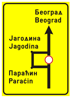 ZNAK „PREDZNAK ZA OBILAZAK"